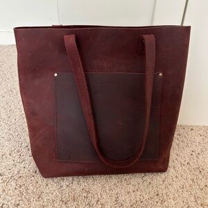 Portland Leather - ‘Almost Perfect’ Merlot Crossbody Tote